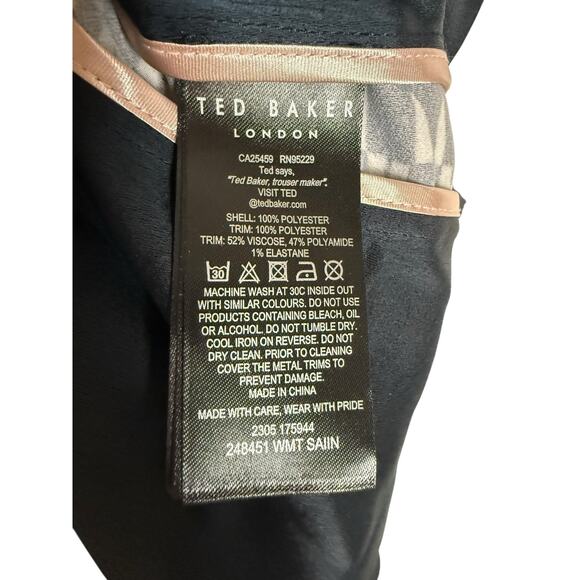 Ted Baker Saiin Geometric Side Stripe High Rise Pull-On Jogger Pants Size 12 - Picture 13 of 13